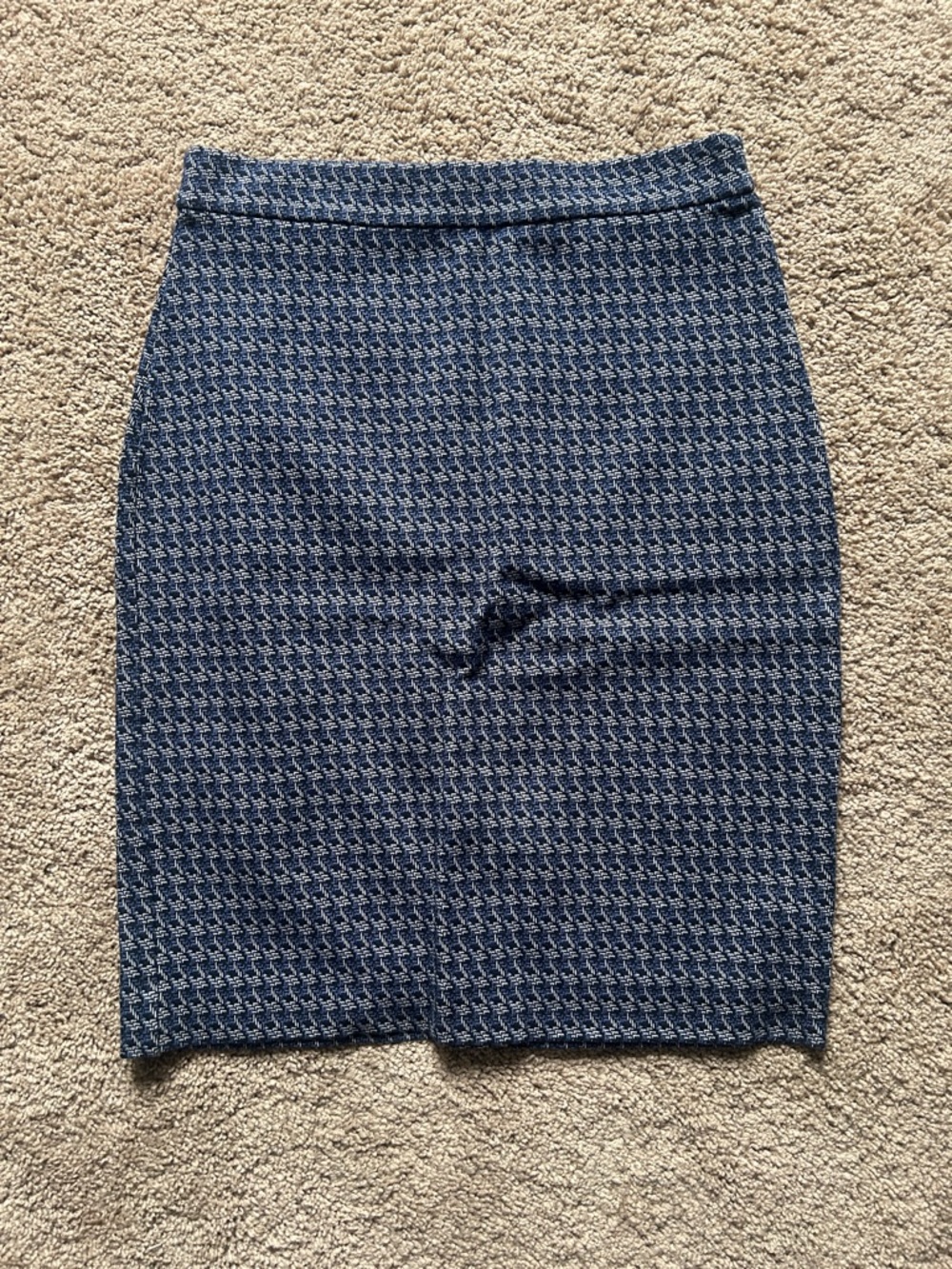 Banana Republic Navy Textured Pencil Skirt